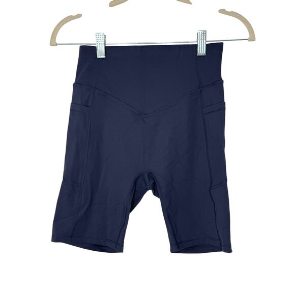 Halara UltraSculpt Cinched Tummy Control Shaping Biker Shorts 7'' Blue S - Picture 2 of 9